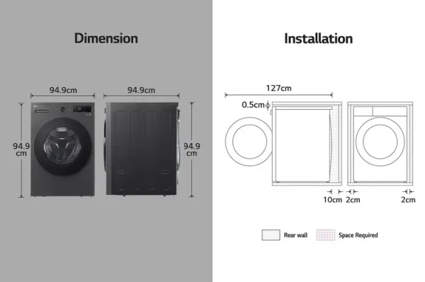 20kg Front Load Washer with AI Direct Drive™ and TurboWash™ - F2520SNEKR - Image 5