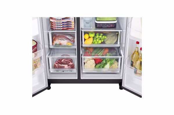 635L Side-by-Side Fridge in Matte Black Finish - GC-J257SQNW - Image 5