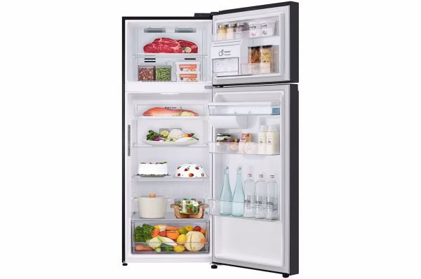 LG 493L Top Freezer Fridge in Essence Matt Black with Water Dispenser & Auto Ice maker - GN-F452PQAK - Image 2