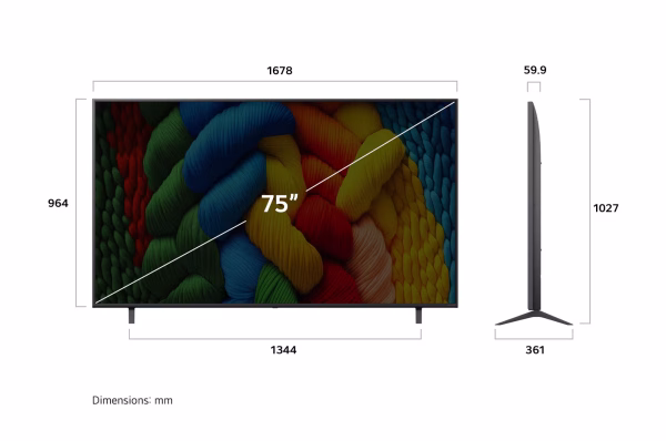 LG 75 Inch LG Premium 4K UHD AI TV NANO83 with HDR10 (2025) - 75NANO83ASB - Image 4